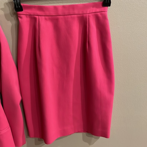 ANN TAYLOR STUDIO Vintage skirt suit set double breasted jacket pink size 6 - Picture 7 of 17
